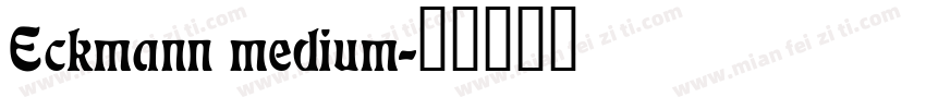 Eckmann medium字体转换